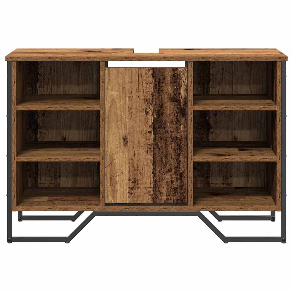 Badeværelsesskabsunder Gammelt træ 91 x 35 x 60 cm