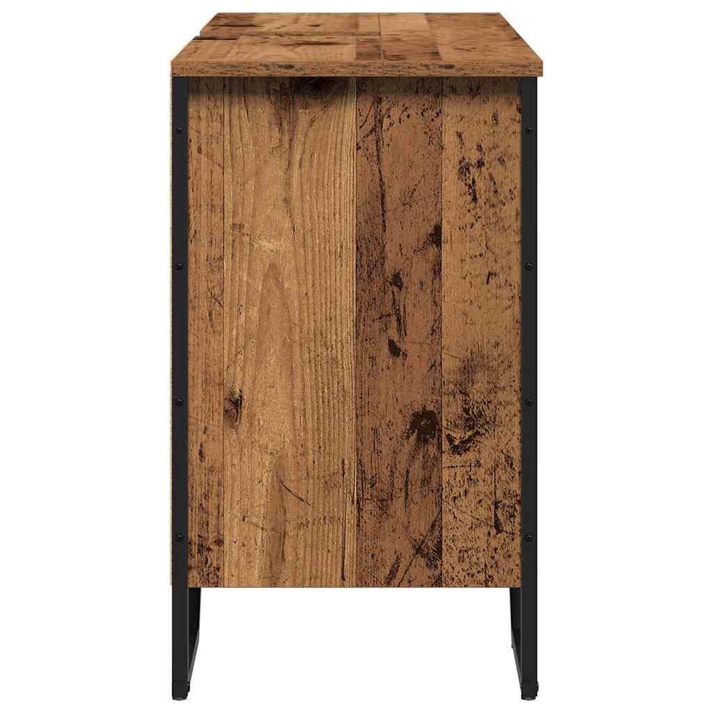 Badeværelsesskabsunder Gammelt træ 91 x 35 x 60 cm