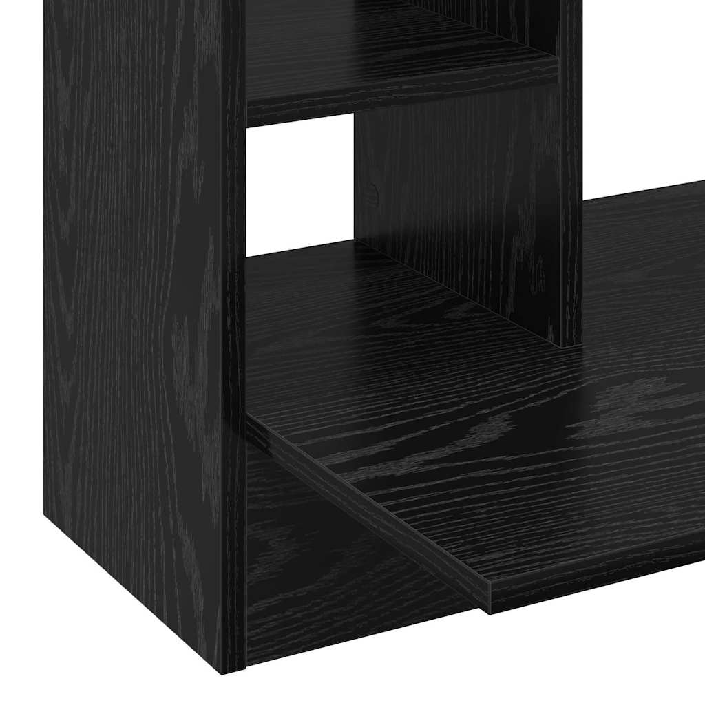 Væghængt skrivebord Sort eg Konstrueret træ 105 x 48 x 75 cm