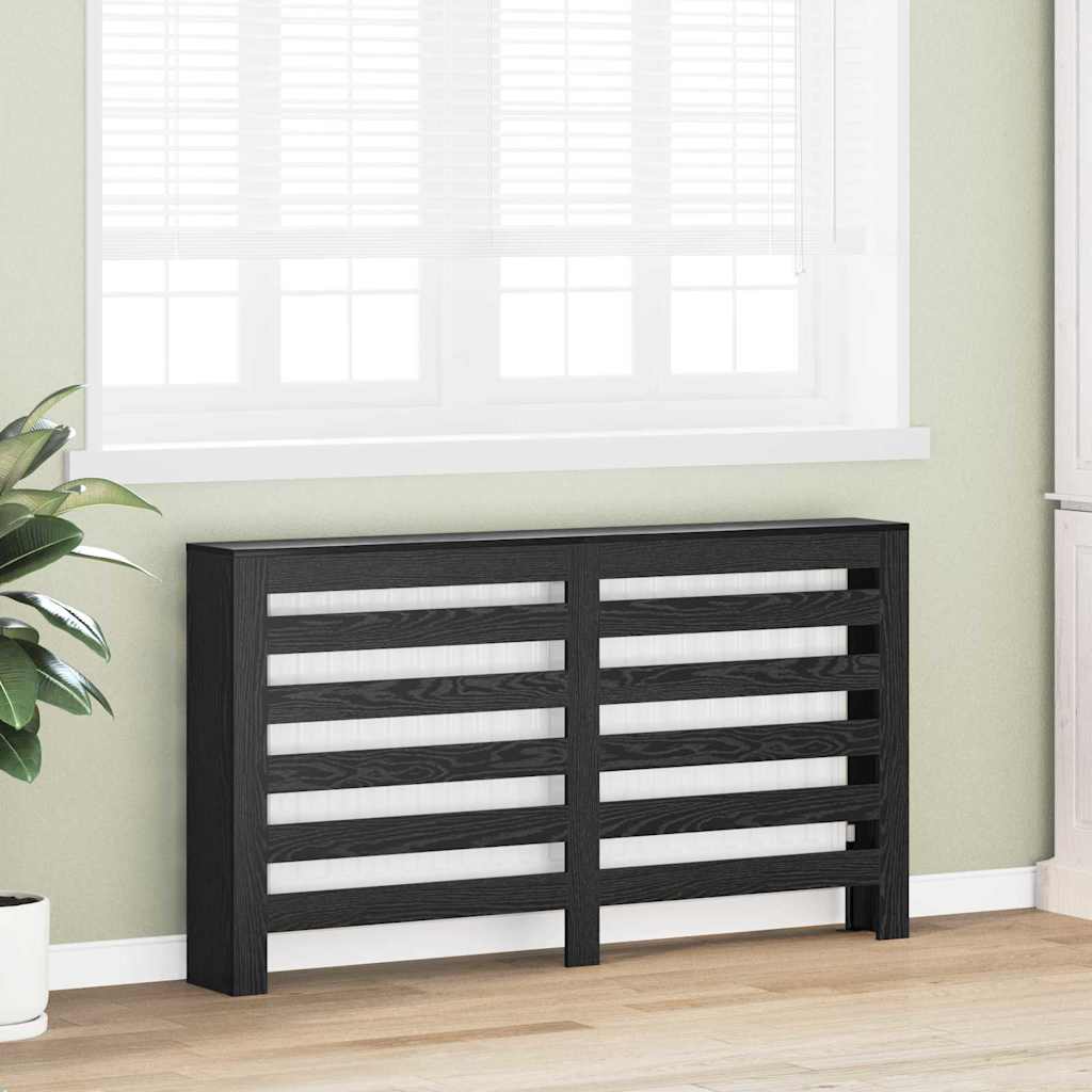 Radiatorcover Sort eg 149 x 20 x 82 cm Konstrueret træ