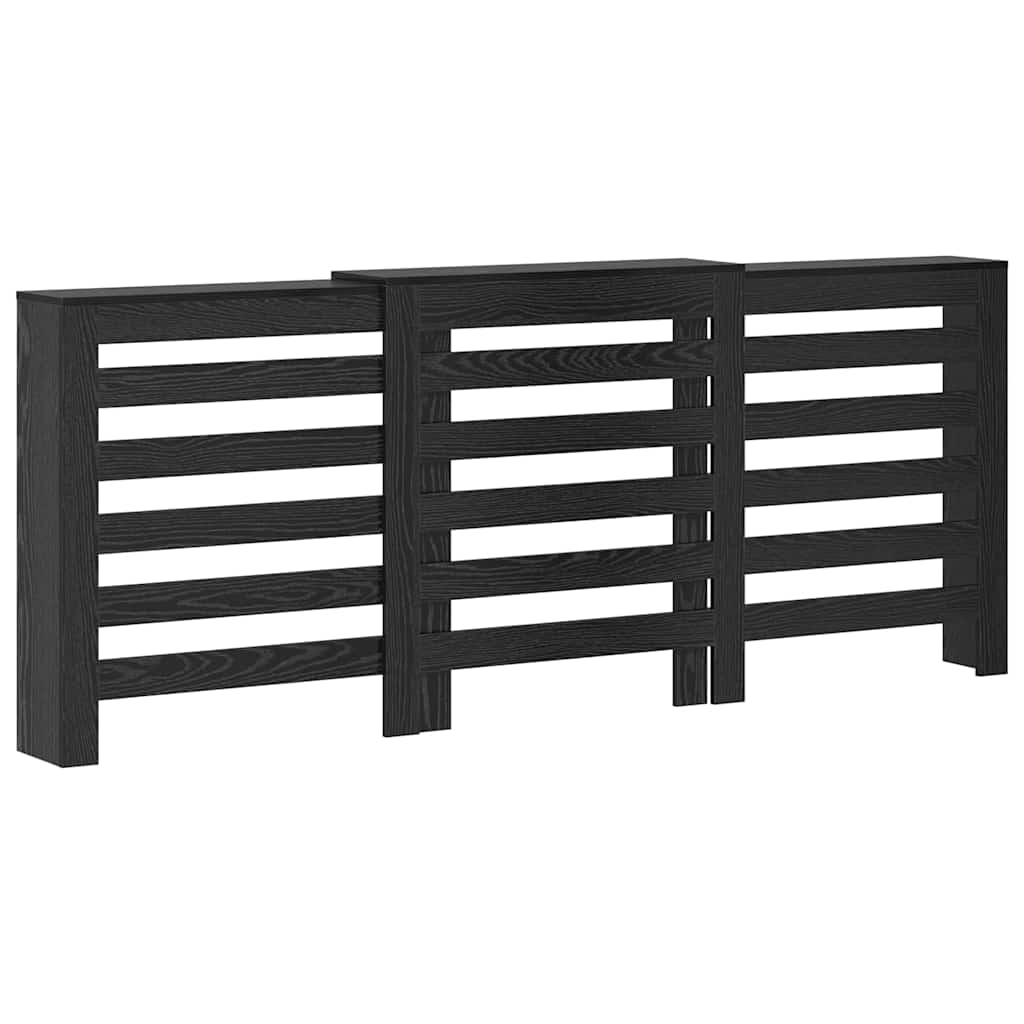 Radiatorcover Sort eg 205 x 21,5 x 83,5 cm Konstrueret træ