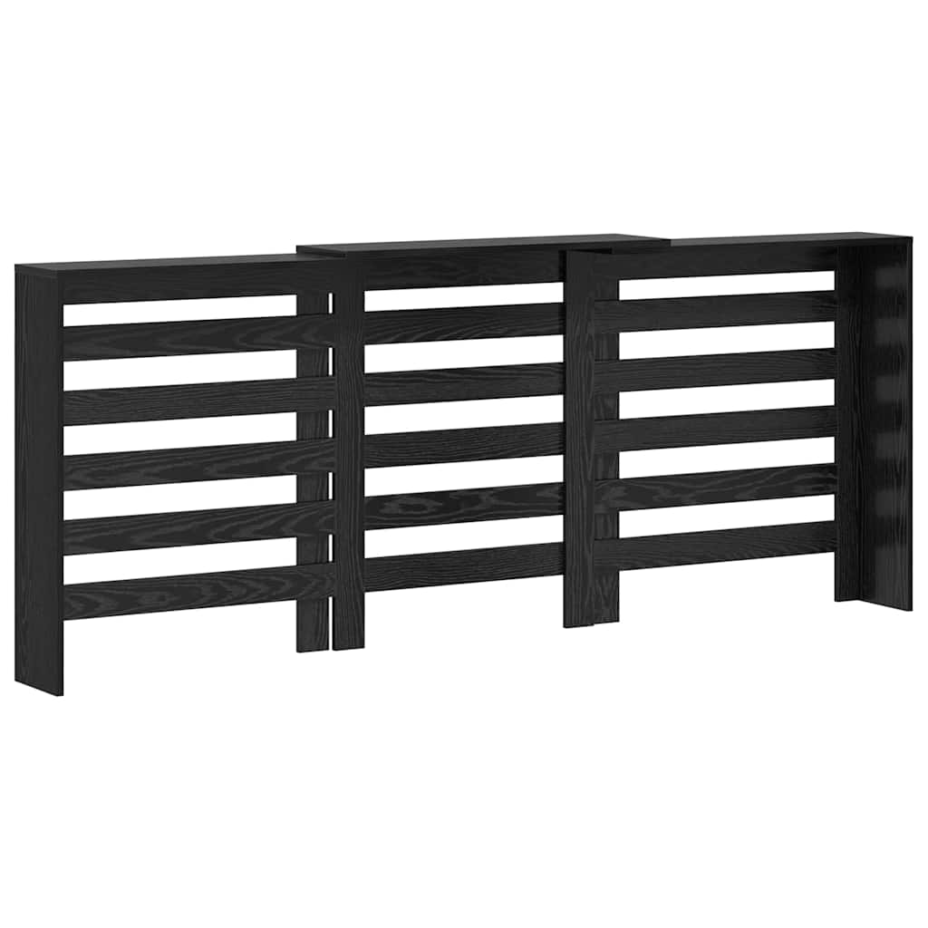 Radiatorcover Sort eg 205 x 21,5 x 83,5 cm Konstrueret træ