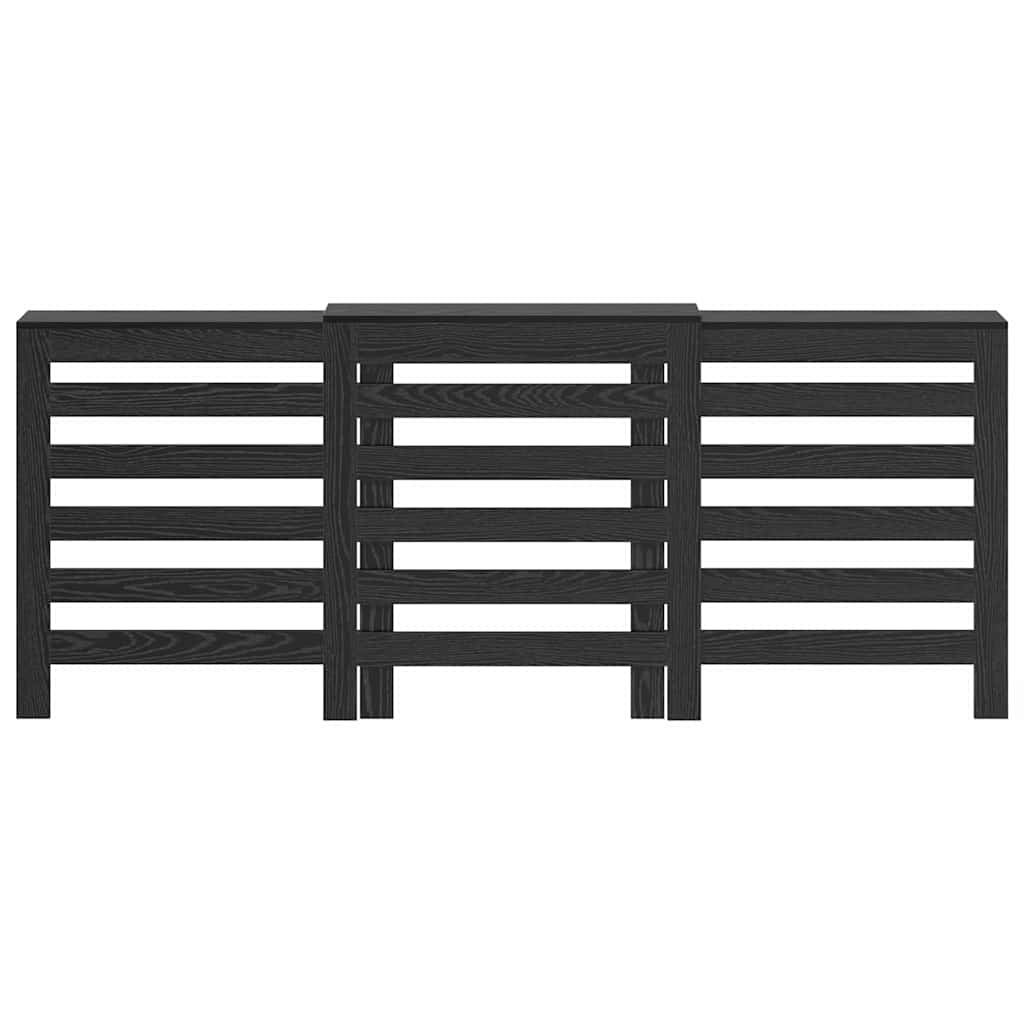 Radiatorcover Sort eg 205 x 21,5 x 83,5 cm Konstrueret træ