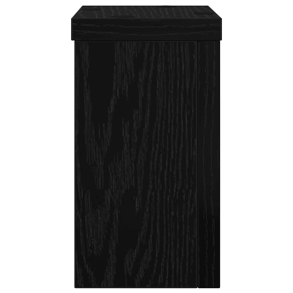 Planteholder 2 pcs Sort eg 10 x 10 x 18 cm Konstrueret træ