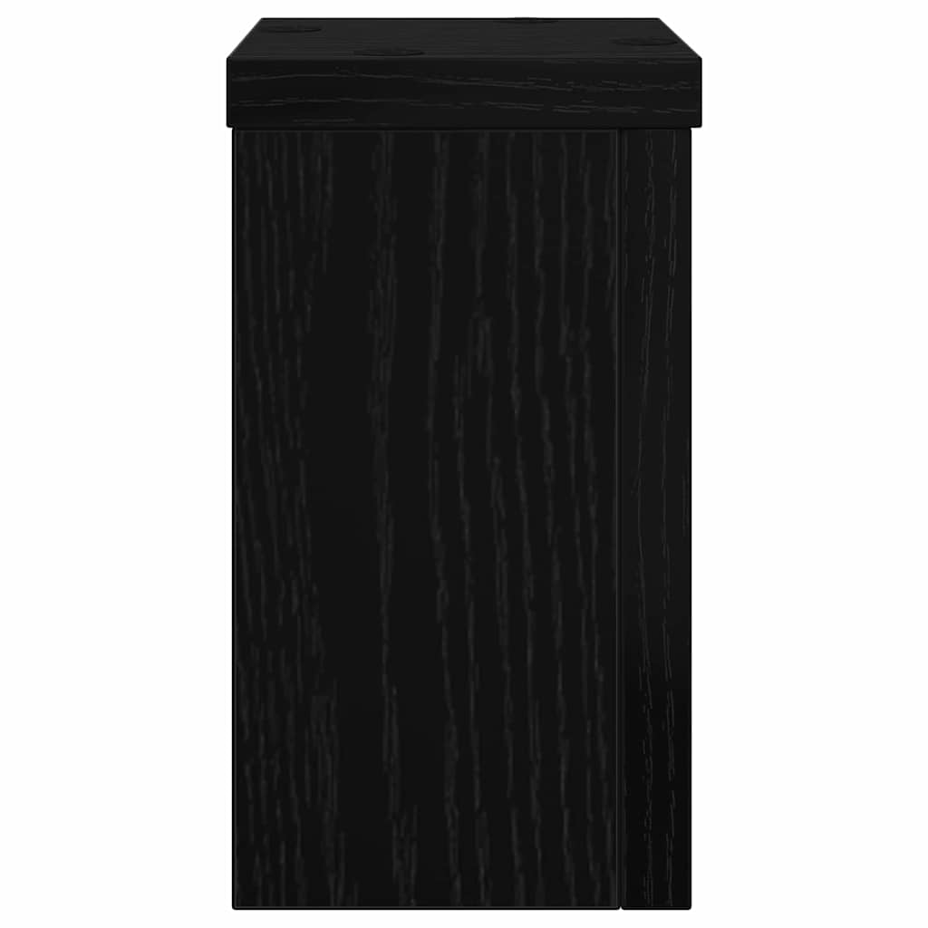 Planteholder 2 pcs Sort eg 10 x 10 x 18 cm Konstrueret træ