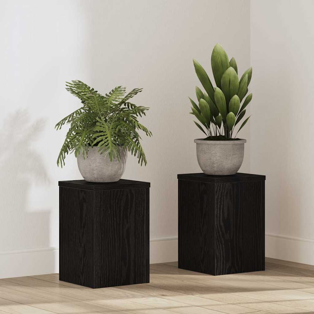 Planteholder 2 pcs Sort eg 20 x 20 x 30 cm Konstrueret træ
