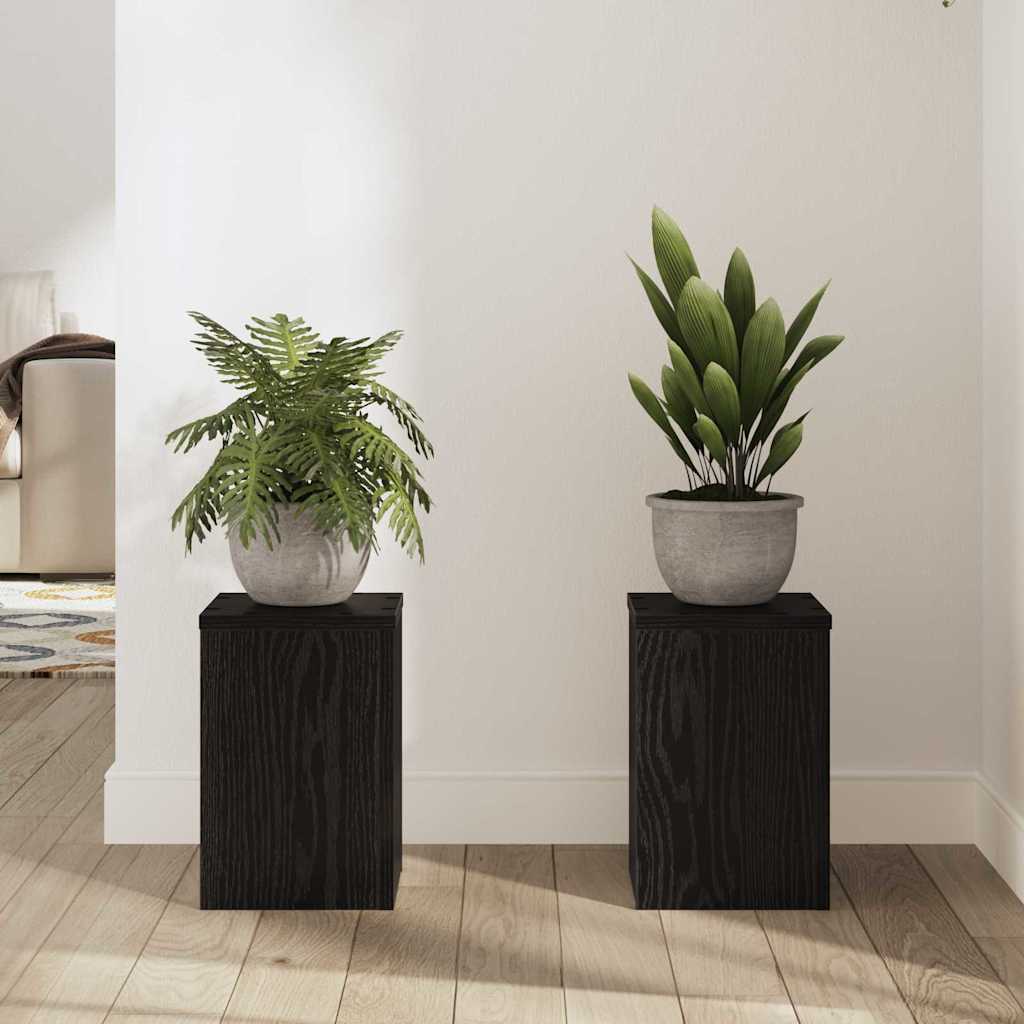 Planteholder 2 pcs Sort eg 20 x 20 x 30 cm Konstrueret træ
