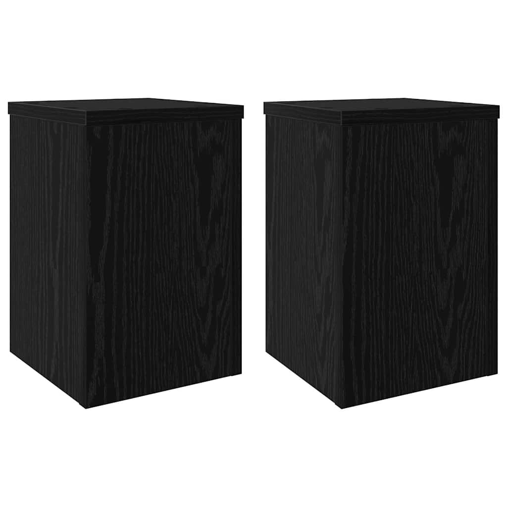 Planteholder 2 pcs Sort eg 20 x 20 x 30 cm Konstrueret træ