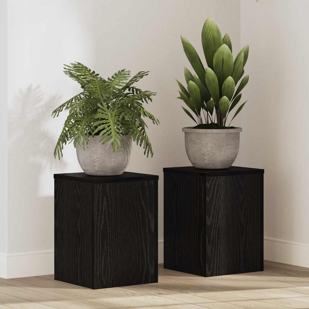 Planteholder 2 pcs Sort eg 25 x 25 x 35 cm Konstrueret træ billede