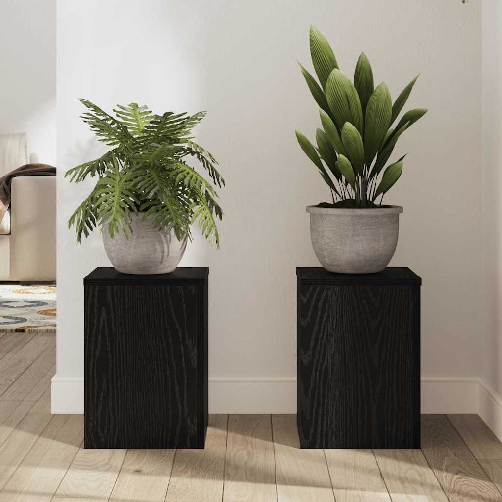 Planteholder 2 pcs Sort eg 25 x 25 x 35 cm Konstrueret træ