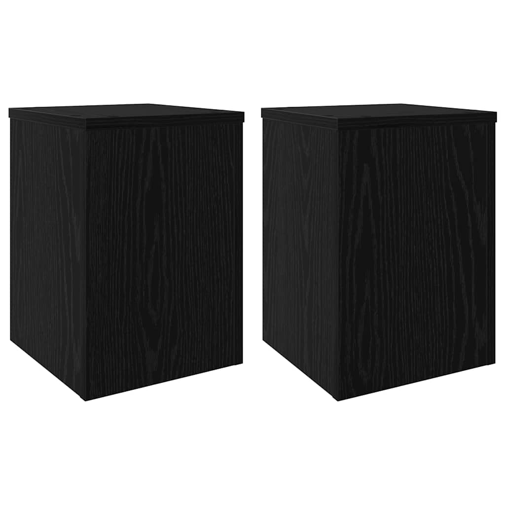 Planteholder 2 pcs Sort eg 25 x 25 x 35 cm Konstrueret træ
