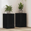 Planteholder 2 pcs Sort eg 30 x 30 x 50 cm Konstrueret træ