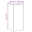 Planteholder 2 pcs Sort eg 30 x 30 x 70 cm Konstrueret træ