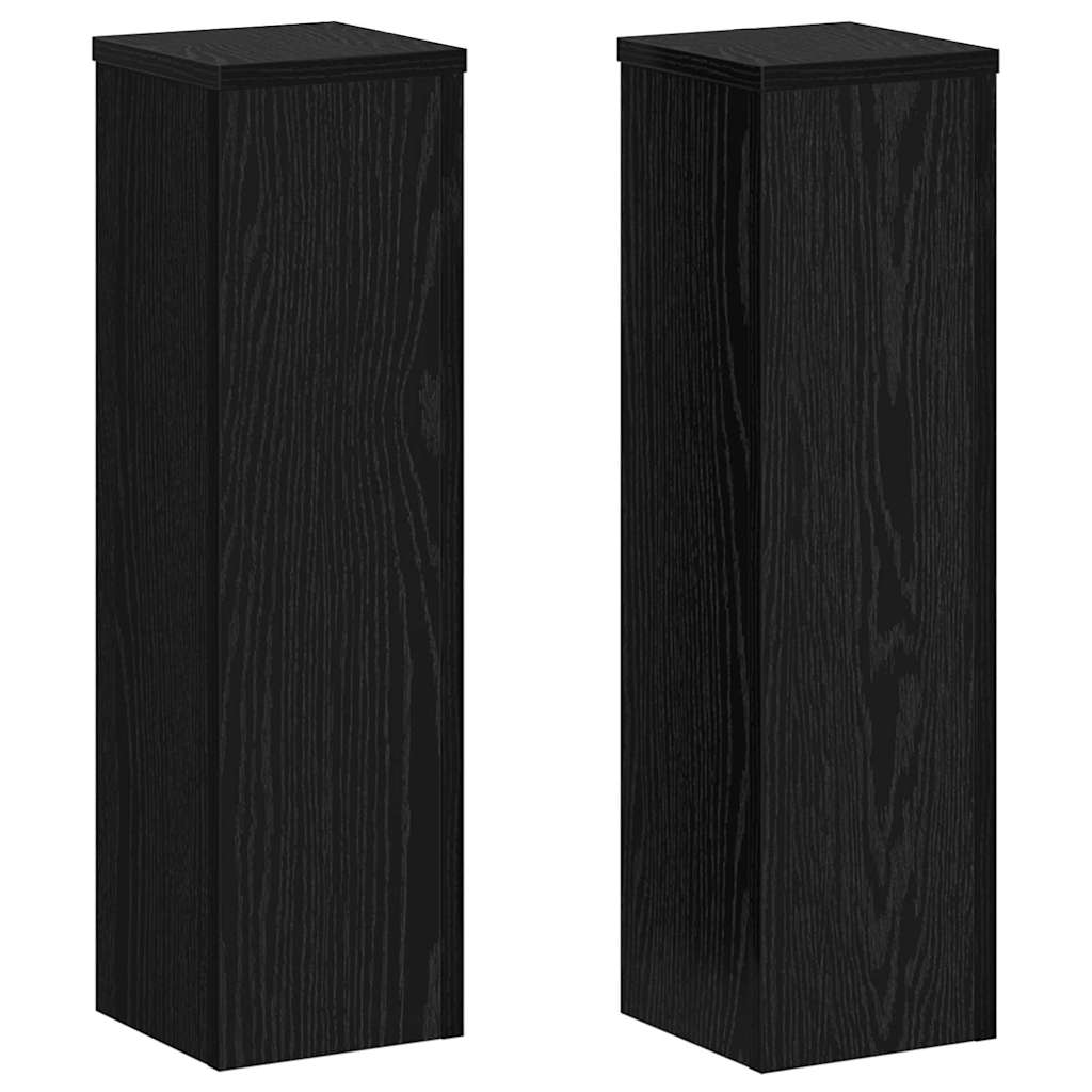 Planteholder 2 pcs Sort eg 17 x 17 x 60 cm Konstrueret træ