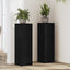 Planteholder 2 pcs Sort eg 25 x 25 x 80 cm Konstrueret træ