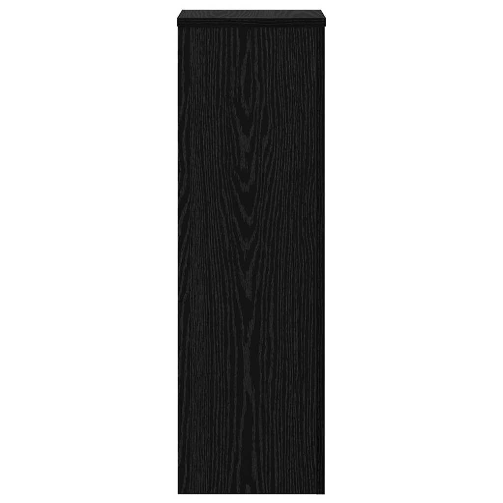 Planteholder 2 pcs Sort eg 25 x 25 x 80 cm Konstrueret træ