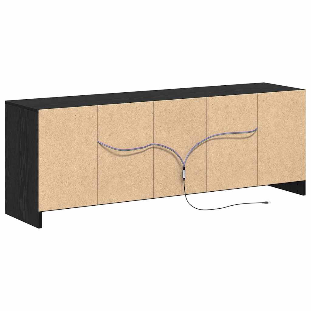 TV Enheder Sort 139,5 x 34 x 50 cm Konstrueret træ