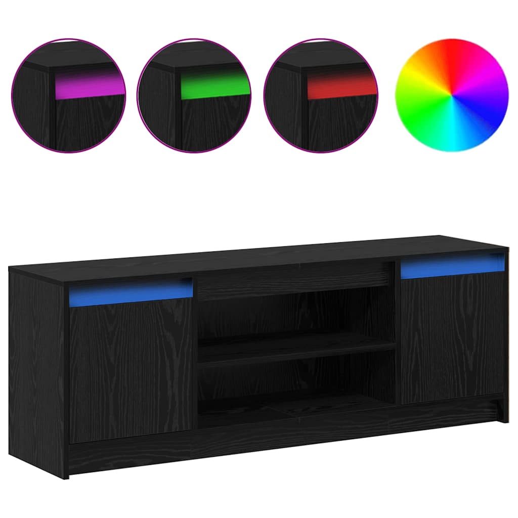 TV Enheder Sort 139,5 x 34 x 50 cm Konstrueret træ