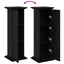Displaystander med dør Sort eg 31 x 30 x 90 cm Konstrueret træ