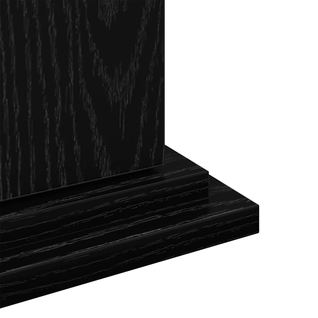 Displaystander med dør Sort eg 31 x 30 x 60 cm Konstrueret træ