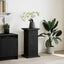 Displaystander med dør Sort eg 31 x 30 x 60 cm Konstrueret træ