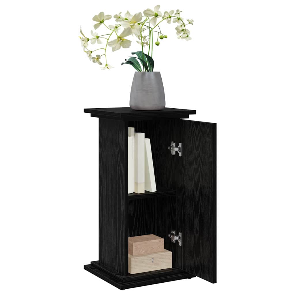 Displaystander med dør Sort eg 31 x 30 x 60 cm Konstrueret træ