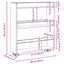 Narrow Storage Trolley Sort eg 60 x 18 x 70 cm Konstrueret træ