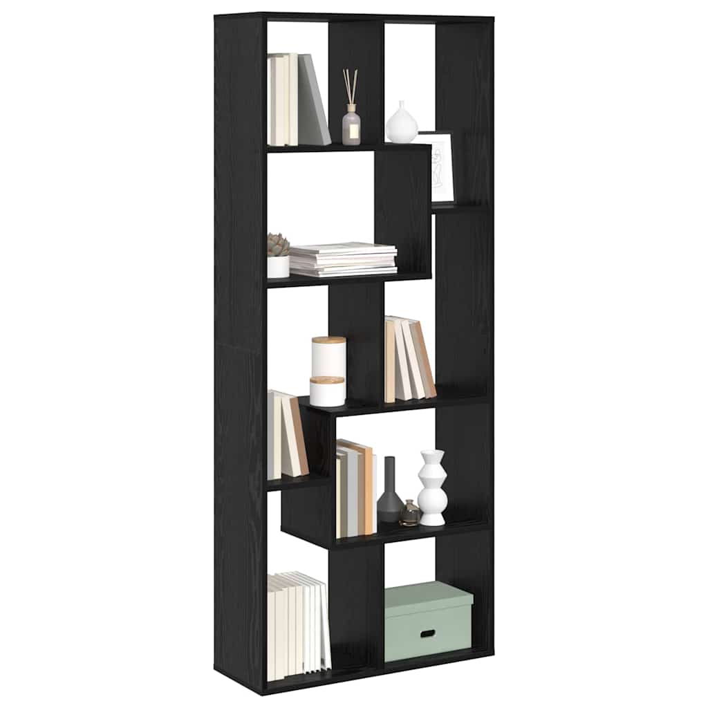 Bogskab Sort eg 67 x 25 x 162 cm Konstrueret træ