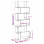Bogskab Sort eg 70 x 24 x 193,5 cm Konstrueret træ