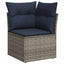 Havesofa Sæt 8 stk. Grå polyrattan