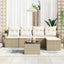 Havesofa Sæt 6 stk. Beige polyrattan