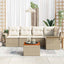 Havesofa Sæt 6 stk. Beige polyrattan