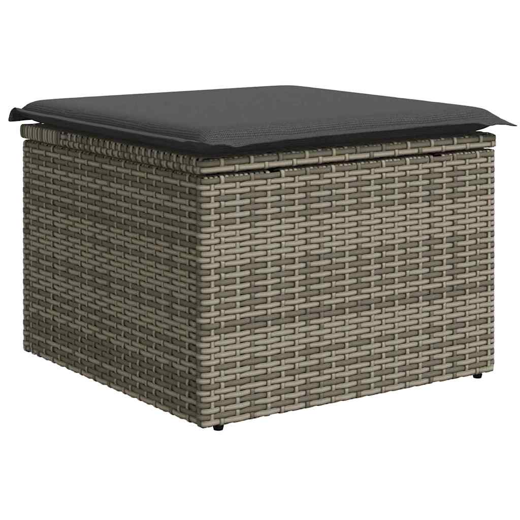 Havesofa Sæt 8 stk. Grå polyrattan