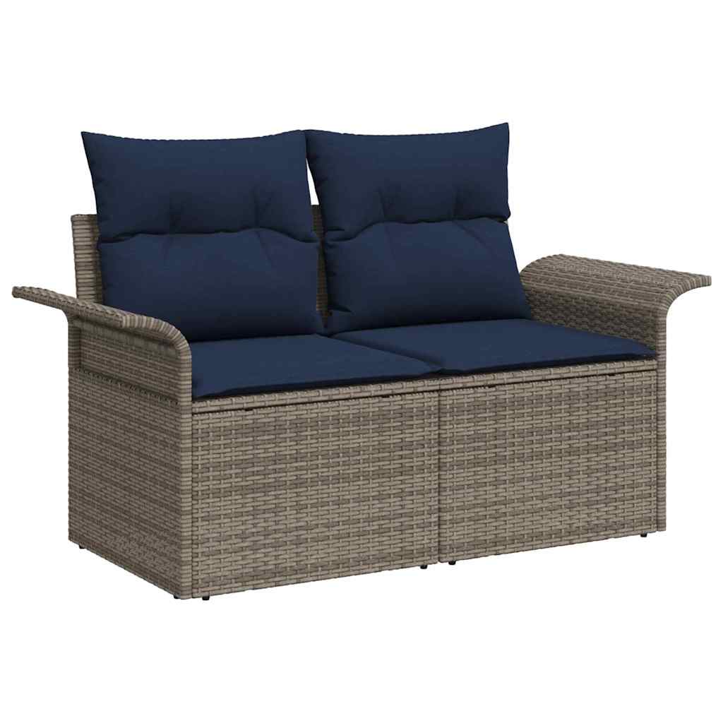 Havesofa Sæt 8 stk. Grå polyrattan