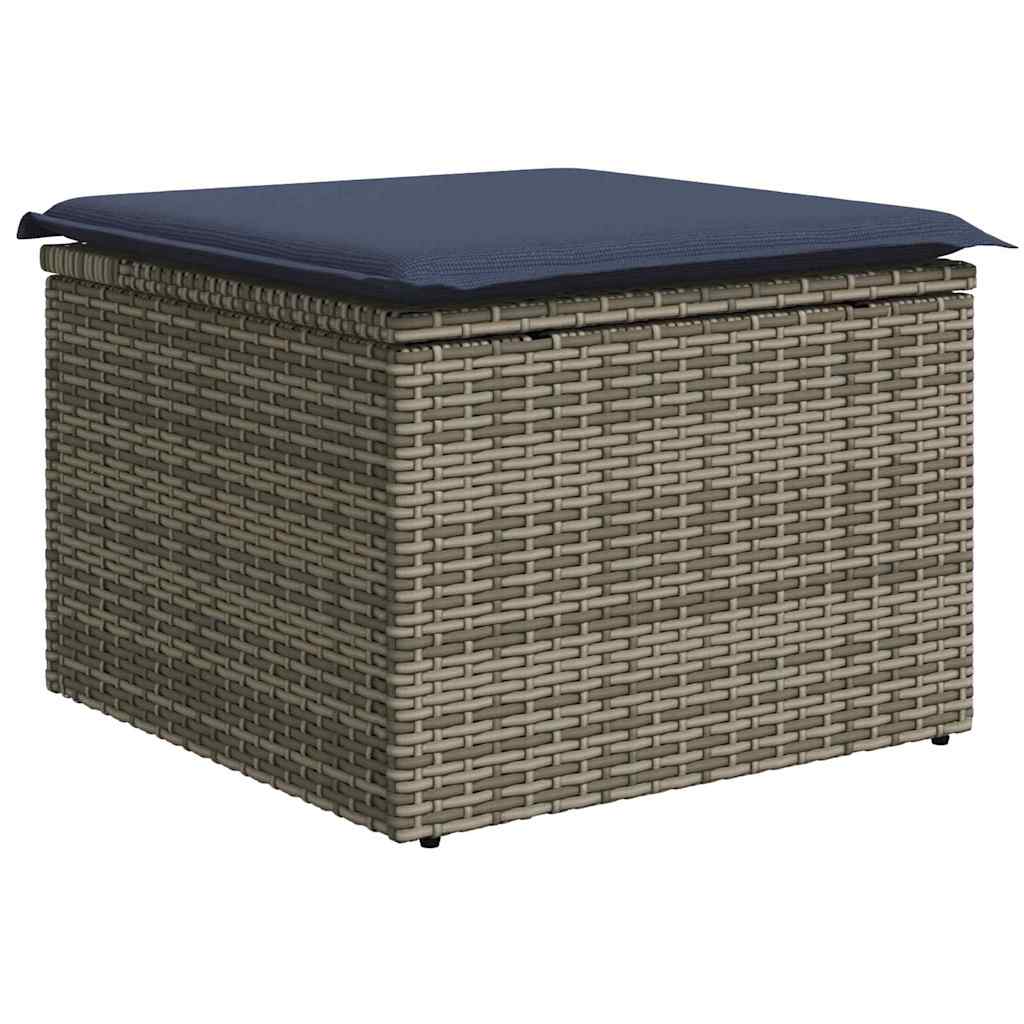 Havesofa Sæt 8 stk. Grå polyrattan