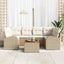 Havesofa Sæt 7 stk. Beige polyrattan