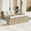 Havesofa Sæt 8 stk. Beige polyrattan