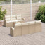 Havesofa Sæt 8 stk. Beige polyrattan