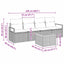 Havesofa Sæt 5 stk. Beige polyrattan