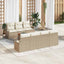 Havesofa Sæt 8 stk. Beige polyrattan