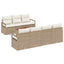 Havesofa Sæt 8 stk. Beige polyrattan