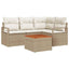 Havesofa Sæt 5 stk. Beige polyrattan