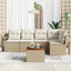 Havesofa Sæt 6 stk. Beige polyrattan