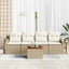 Havesofa Sæt 5 stk. Beige polyrattan