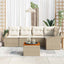 Havesofa Sæt 6 stk. Beige polyrattan