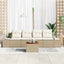 Havesofa Sæt 5 stk. Beige polyrattan