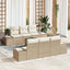 Havesofa Sæt 7 stk. Beige polyrattan