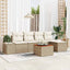 Havesofa Sæt 6 stk. Beige polyrattan