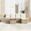 Havesofa Sæt 6 stk. Beige polyrattan