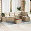 Havesofa Sæt 6 stk. Beige polyrattan